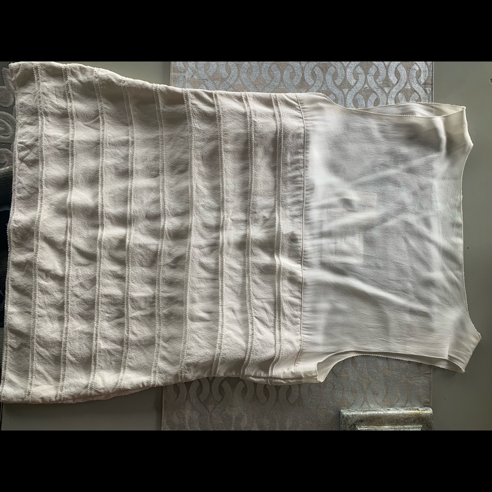Tory Burch, cream 100% silk top
